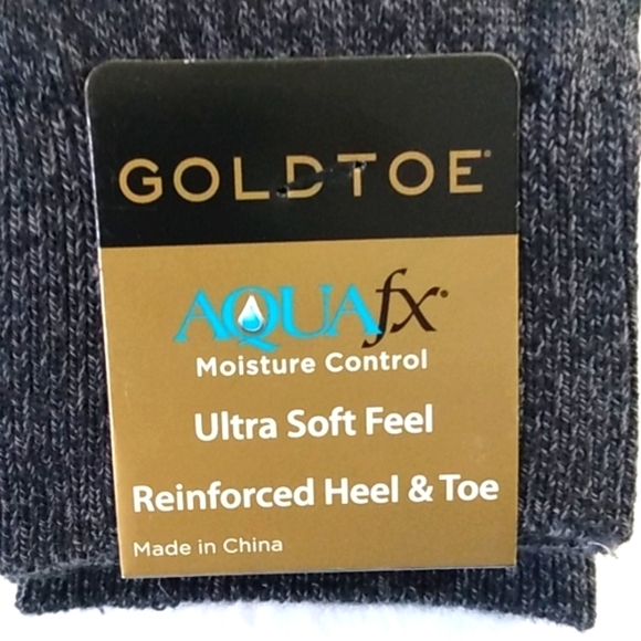 GOLDTOE AQUAFX MOISTURE CONTROL ULTRA SOFT SOCKS 4 PAIR SIZE 10-13 NWT - Picture 3 of 6